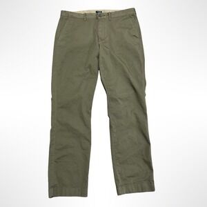 J. Crew Chino Pants Flex Straight Fit Olive Green Mens Size W34 L32